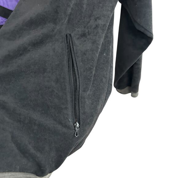 Adidas Retro Streetwear Track Jacket Black Purple Chevron 90s‎ Hip Hop XL - Picture 4 of 5